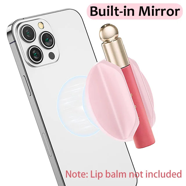 Pure Elegance | Grippopso Medium For Magsafe Cellphone Lipstick Holder Make Up Mirror Lip Blam Phone Stand Holder for IPhone Universal Bracket Pink