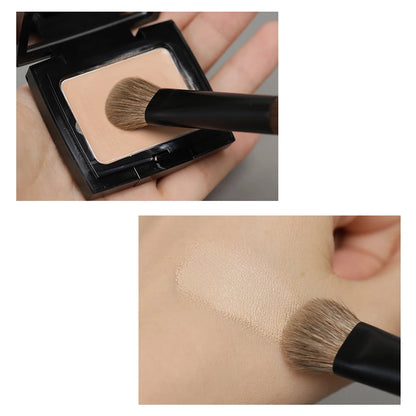 Pure Elegance | T105 Professional Handmade Makeup Brushes Natural Goat Hair Concealer Small Foundation Brush Ebony Wood Handle Make Up Brush