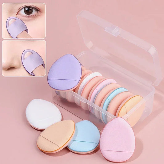 Pure Elegance | 10Pcs Mini Finger Puff Foundation Small Air Cushion Powder Sponge Face Concealer BB Cream Cosmetic Applicator Makeup Tools