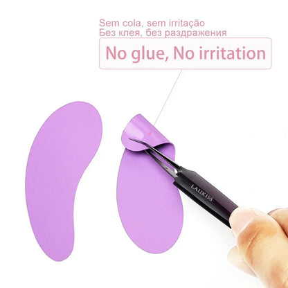Pure Elegance | 3 Pairs Reusable Silicone Eye Pads with box Stripe Lash Lift Eyelash Extension Hydrogel Patches Under Eye Gel Patch Makeup Tools