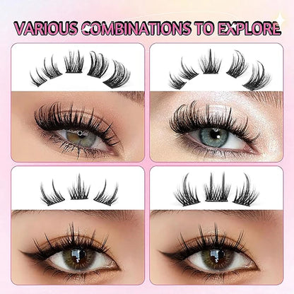 Pure Elegance | ADIYA Segmented False Eyelash Extension DIY Natural Cluster Lash Makeup Tools Soft Easy to Operate Eyelashes Free Shipping