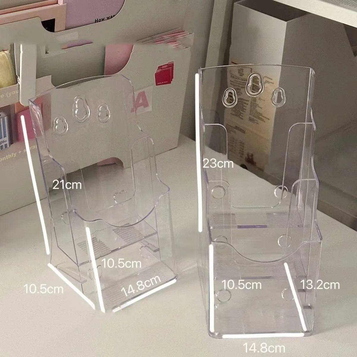 Pure Elegance | SKYSONIC Acrylic Layered Rack Storage Box Transparent Organizer Photocards, Stationerry,Make Up Sorting Hanging Holder Supplier