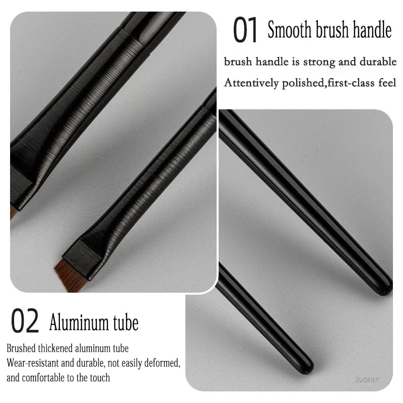 Pure Elegance | New 1-2pcs Blade Makeup Brushes Angled Thin Eyebrow Brush Flat Fine Eyeliner Brush Professional Liner Brow Beauty Make Up Tool