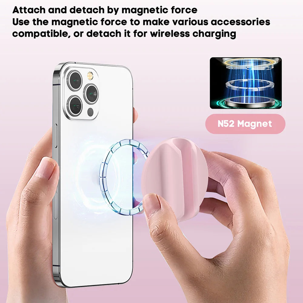 Pure Elegance | Grippopso Medium For Magsafe Cellphone Lipstick Holder Make Up Mirror Lip Blam Phone Stand Holder for IPhone Universal Bracket
