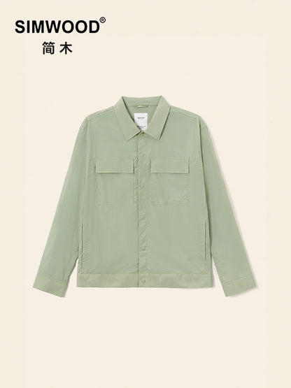 Pure Elegance | SIMWOOD 2025 Summer New Sun Protection Light Weight Shirts Men UPF 100+ UV Fishing Shirts for Travel Safari Camping Hiking