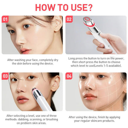 Pure Elegance | Facial Care Home Use Skin Skincare Tool Massager Wand Beauty Device