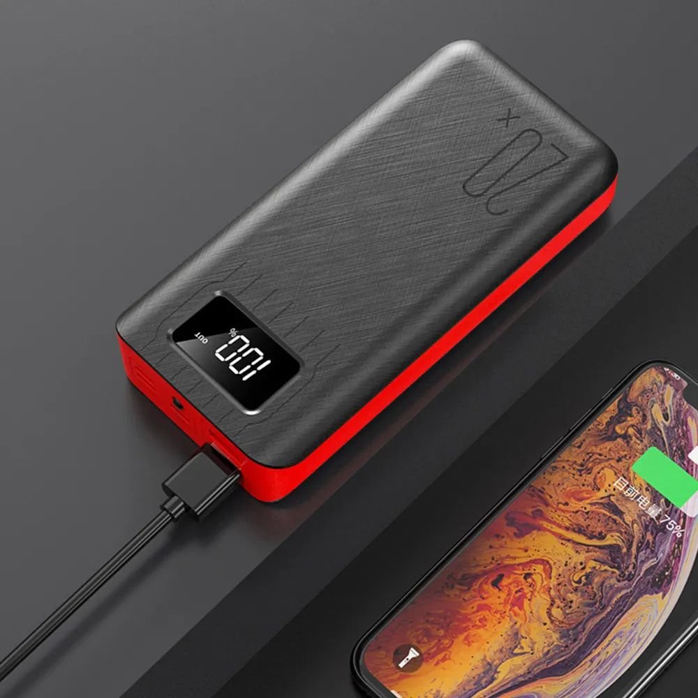 Pure Elegance | 20000mAh External Battery Power Bank Dual USB With LED Flashlight