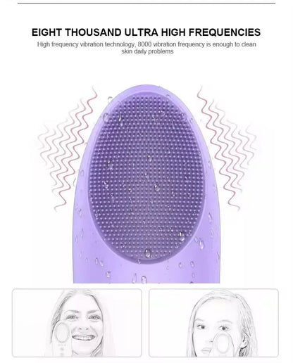 Pure Elegance | New Arrival Skin Cares Device Waterproofs Soft Silicones Facials Cleanings Brush Washings Massagers Electrics Face Cleanings