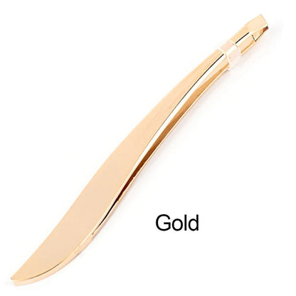 Pure Elegance | OKAYLASH Professional Eyebrow Tweezers Stainless Steel Gold Lash Clamps Colorful Hair Removal Tweezers Metal Beauty Makeup Tools Gold