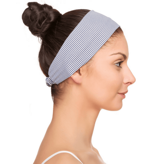 Pure Elegance | Striped Headband Lauma Navy One Size Navy Blue White