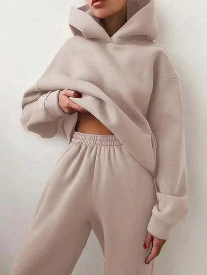 Pure Elegance | Two-Piece Tracksuit Set Beige