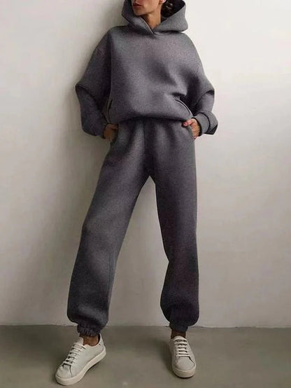 Pure Elegance | Two-Piece Tracksuit Set Dark Gray