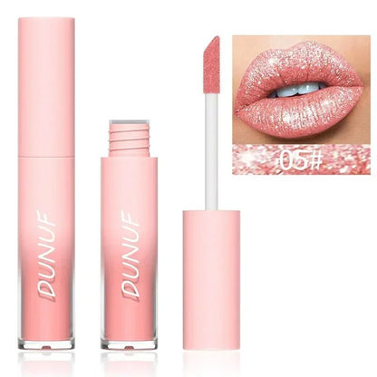 Pure Elegance | Waterproof Diamond Shimmer Glitter Lip Gloss 18 Colors Matte Glitter Liquid Lipstick Diamond Pearl Colour Lip Gloss Sexy Make Up 05